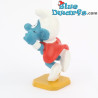 20119: Pitufo superman - sobre base amarilla - mangas cortas blancas / zapatos blancos - Bully - 6cm