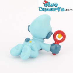 20203: Babysmurf met rammelaar - blauwe outfit - jongetje - Schleich - 5,5cm