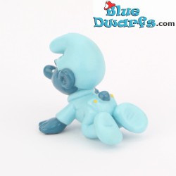 20203: Baby smurf with rattle - blue clothes - little boy - Schleich - 5,5cm
