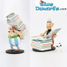 Asterix & Obelix with pile of books - Resin figurine - Plastoy - 25cm