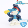 20141: Schtroumpf capitaine - manteau bleu - VG - Schleich - 5,5cm