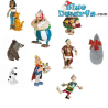 Set 2 Asterix y Obelix Plastoy (+/- 6-10 cm)