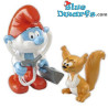 Papa Pitufo veterinario - Plástico pitufo móvil - Figura -  DeAgostini - 7cm
