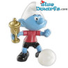 Pitufo campeón - Plástico pitufo móvil - Figura -  DeAgostini - 7cm