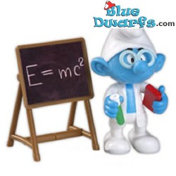 Physicist Smurf with blackboard - Movable smurf  - figurine - DeAgostini - 7cm