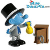 Pitufo gerente de banco - Plástico pitufo móvil - Figura -  DeAgostini - 7cm
