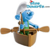 Pitufo en barca- Plástico pitufo móvil - Figura -  DeAgostini - 7cm