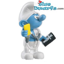 Dokter Smurf - Beweegbare smurf - Smurfen Speelfiguurtje  - DeAgostini - 7cm