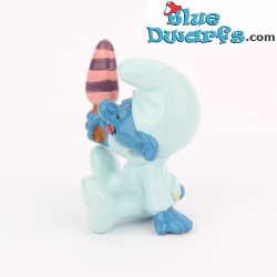 20206: Baby smurf with Ice cream - shiny colours - Schleich - 4cm