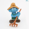 20138: Farmi Schlumpf mit Rechen - matte Farben - Schleich - 5,5cm