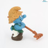 20138: Farmi Schlumpf mit Rechen - matte Farben - Schleich - 5,5cm