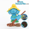 20138: Pitufo labrador con rastrillo - Am Limes - blister - Schleich - 5,5cm