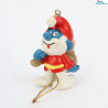 20124: Grand schtroumpf comme père noël - corde - Schleich - 5,5cm