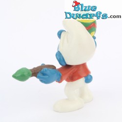 20491: Painter smurf with easter egg - green brush - Schleich - 5,5cm