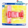 Piloot smurf met vliegtuig met rode vleugels - Beweegbare smurf - Smurfen Speelfiguurtje  - DeAgostini - 7cm