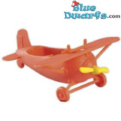 Flugkapitän Schlumpf mit Flugzeug - Plastic beweglichen Schlumpf Spielfigur - DeAgostini - 7cmauf