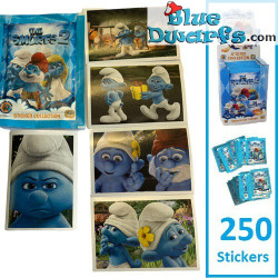 250x smurfen sticker  - Sammelsticker - Sticker Collection The smurfs 2 (+/- 6,5 x 5cm)