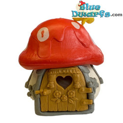 49013: Casa pequeña con tejado rojo/blanca - sin caja - Schleich - 8x8x10cm