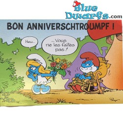 Postcard Smurfs - Bon anniverschtroumpf (15 x 10,5 cm)