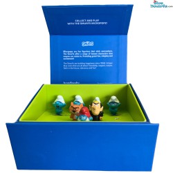 7x Promo los pitufos con caja Brand Loyalty - Micropopz (mini, +/- 3cm)