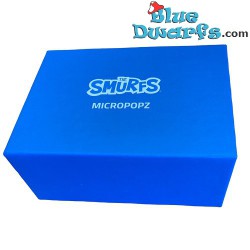 Promo Smurfen met doosje Brand Loyalty - 7 stuks - Micropopz (mini +/- 3cm)