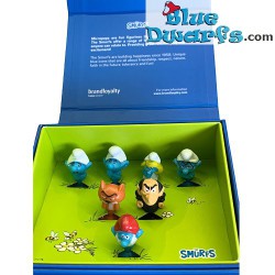 Promo Smurfs with luxury box Brand Loyalty - 7 smurfs - Micropopz (mini , +/- 3cm)
