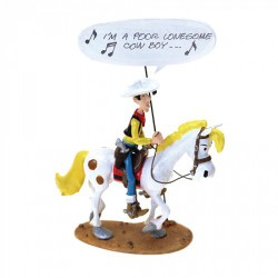 Lucky Luke & Jolly Jumper - I'm a poor lonesome cowboy  - Statuine in metallo - 11 cm - Pixi 2020