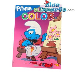Libro da colorare Puffi - con adesivi - Los Pitufos Super Color - Libro Divo - 28x21cm