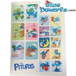 Livre de coloriage Schtroumpf - avec des autocollants - Los Pitufos Super Color - Libro Divo - 28x21cm