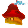 Schlumpfhaus Schlumpf - gelb/rot - Plastic beweglichen Schlumpf Spielfigur - DeAgostini - 15cm