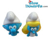 Smurfin en Smurf - Taarttoppers - plastic - 10 cm