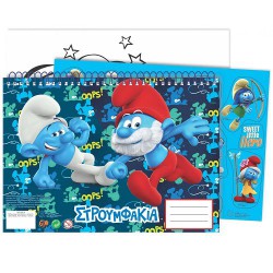 Sketchbook - Papa smurf - with stickers - Greek - Στρουμφάκια - 33x23 cm