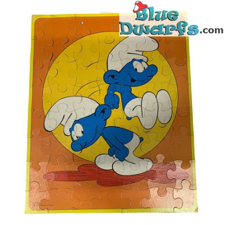 1 x schtroumpf produit -Jumping smurf puzzle - 56 pieces - 56x46cm