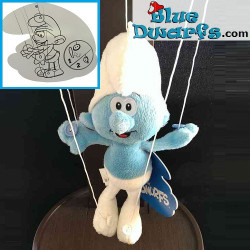 Juguete de peluche pitufos: Pitufo tontín  -  Marioneta -  (+/- 25 cm)