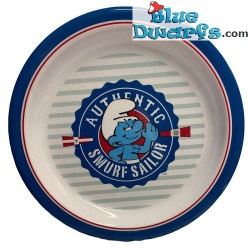 Schtroumpf assiette mélamine - Authentic smurf sailor -  (23 cm)