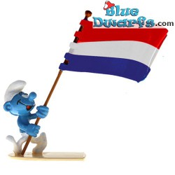Smurf with the Dutch flag - Metal figurine - Pixi 7,5 cm (Origin iii/ 2022)