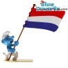 Smurf met Nederlandse vlag - Pixi en de smurfen - Metalen smurfen figuurtje - Gelimiteerd 100 stuks- 2022