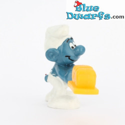 20113: Puffo fornaio - pane giallo - Schleich - 5,5cm