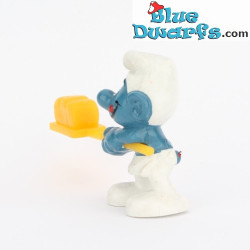 20113: Puffo fornaio - pane giallo - Schleich - 5,5cm