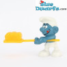 20113: Puffo fornaio - pane giallo - Schleich - 5,5cm