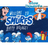 Smurfen Deurmat XL - Welcome to the smurf village - 120x90 cm