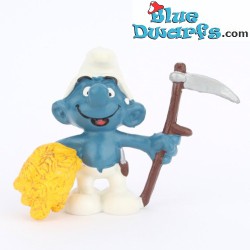 20145: Smurf with scythe - Hong Kong - Schleich - 5,5cm