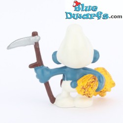 20145: Smurf with scythe - Hong Kong - Schleich - 5,5cm
