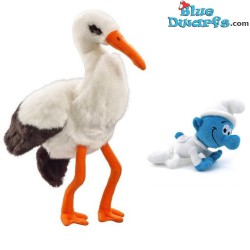 Smurf Plush - Baby smurf with stork - 20-30cm