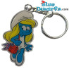14D0 - Smurfin met tas - Smurfen sleutelhanger metaal - 6cm 