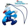 Knutselsmurf Plastic smurfen hanger (+/- 2,5 cm)