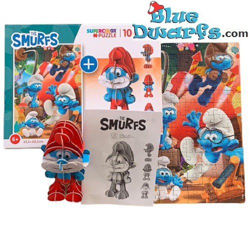 Smurf - Puzzle and 3D figurine - Clementoni - 104 pieces