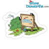 Contourgesneden sticker - Aanplakbord - Bluedwarfs.com - 6x6cm