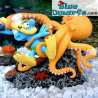 Série Corail - Poulpe amoureux - Les schtroumpfs et La collection Aqua Della - 13x8x10 cm