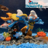 Serie Coral - Los buceadores de aguas profundas - Los pitufos y la colección Aqua Della - 14x7x10 cm